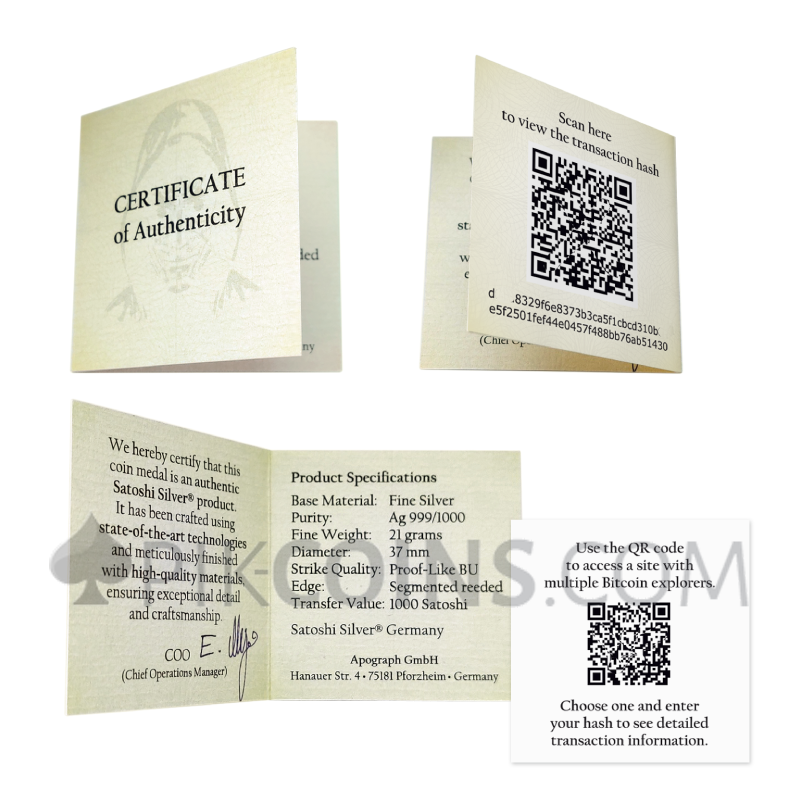 Satoshi Silver Whale Edition Rose Gold Line 1000 Satoshi 21g 2026 - Image 3