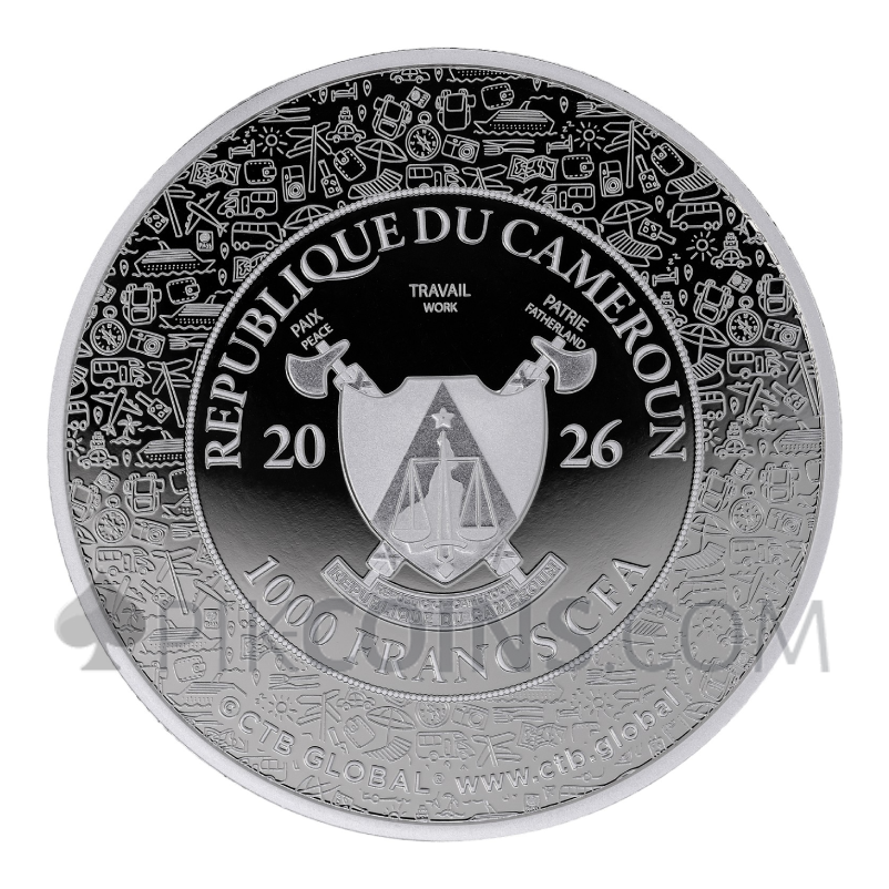 Taj Mahal – Journey of a Lifetime 1000 Francs CFA 1oz Cameroon 2026 - Image 2