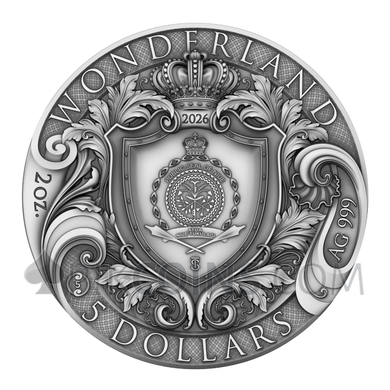 Wonderland 5$ 2oz Niue 2026 - Image 2