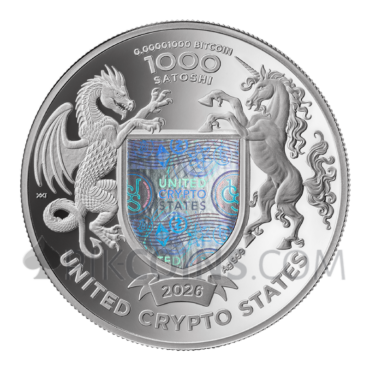 Bull 1000 Satoshi 1oz United Crypto States 2026