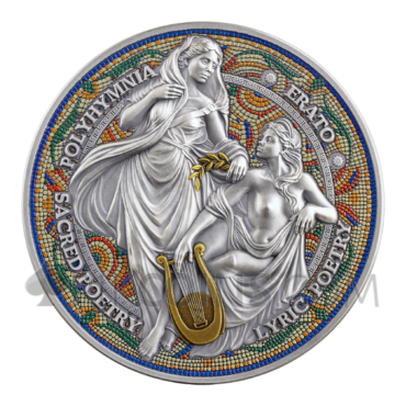 Erato and Polyhymnia - The Nine Muses 2000 Francs CFA 2oz Cameroon 2026