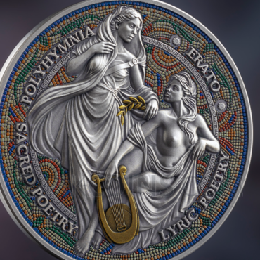 Erato and Polyhymnia - The Nine Muses 2000 Francs CFA 2oz Cameroon 2026