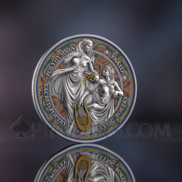 Erato and Polyhymnia - The Nine Muses 2000 Francs CFA 2oz Cameroon 2026