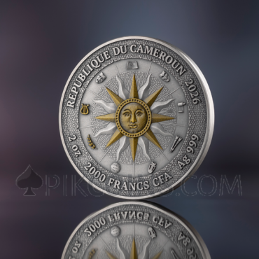 Erato and Polyhymnia - The Nine Muses 2000 Francs CFA 2oz Cameroon 2026