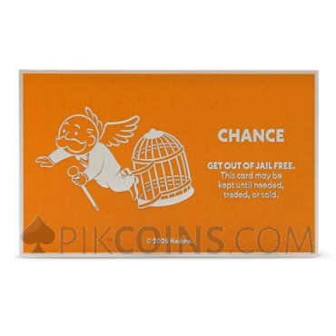 Get Out Of Jail Free - Chance Card Monopoly 2$ 1oz Niue 2026