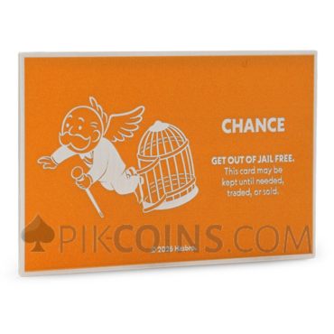 Get Out Of Jail Free - Chance Card Monopoly 2$ 1oz Niue 2026