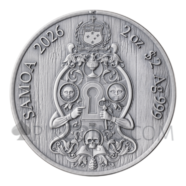 Knights Templar - Secret Societies 2$ 2oz Samoa 2026