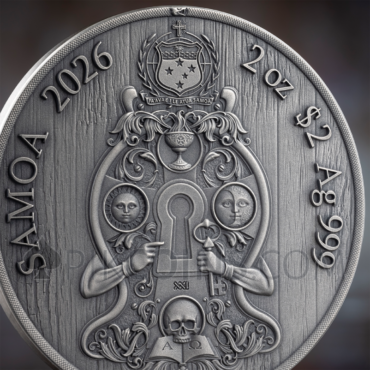 Knights Templar - Secret Societies 2$ 2oz Samoa 2026