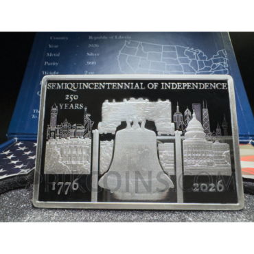 The Semiquincentennial of U.S. Independence 5$ 2oz Republic of Liberia 2026