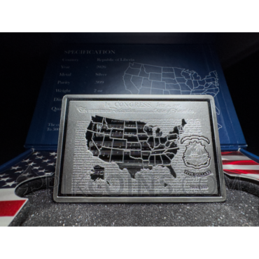 The Semiquincentennial of U.S. Independence 5$ 2oz Republic of Liberia 2026