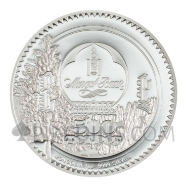 Snow Leopard - Woodland Spirits 500 Togrog 1oz Mongolia 2026