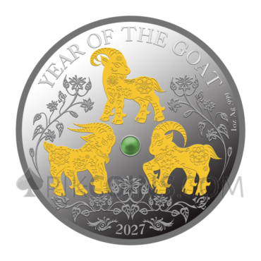 Year of the Goat - Silver with Pearl 5$ 1oz Solomon Islands 2027