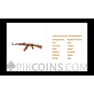 AK-47 Shaped - Blind Box 1$ 15g Copper Liberia 2026