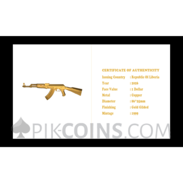 AK-47 Shaped - Blind Box 1$ 15g Copper Liberia 2026