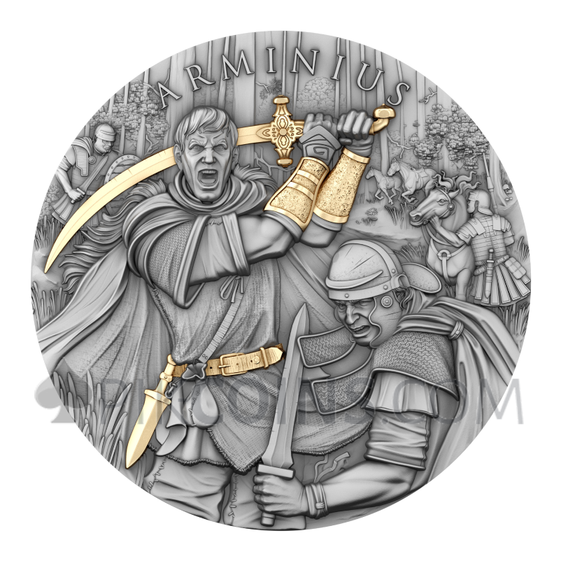 Arminius - Legendary Warriors 5$ 2oz Niue 2026 - Image 2