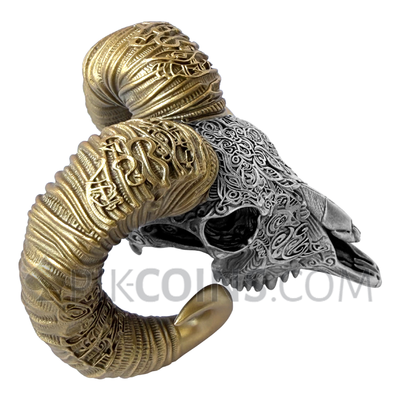 The Sovereign - Carved Skull 3D 2000 Francs CFA 2oz Cameroon 2026 - Image 3