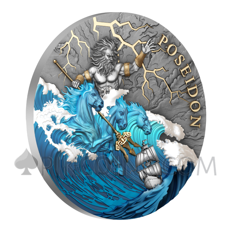 Poseidon 5$ 2oz Niue 2026 Coin - Modern numismatic coins online