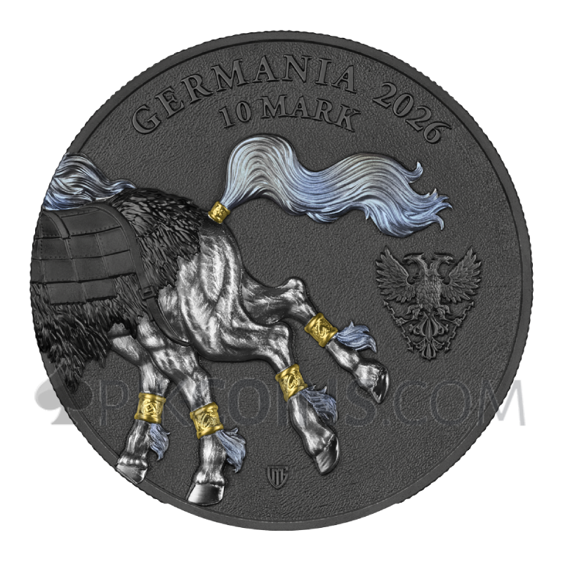 Sleipnir Ultra Double High Relief - Germania Beasts 10 Mark 2oz Germania 2026 - Image 3
