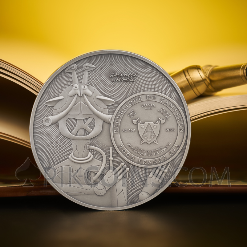 Stanisław Lem - Star Diaries 2000 Francs 200g Cameroon 2025 - Image 5