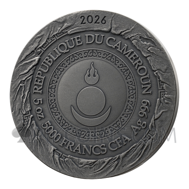 Genghis Khan - Great Commanders 5000 Francs CFA 5oz Cameroon 2026 - Image 2