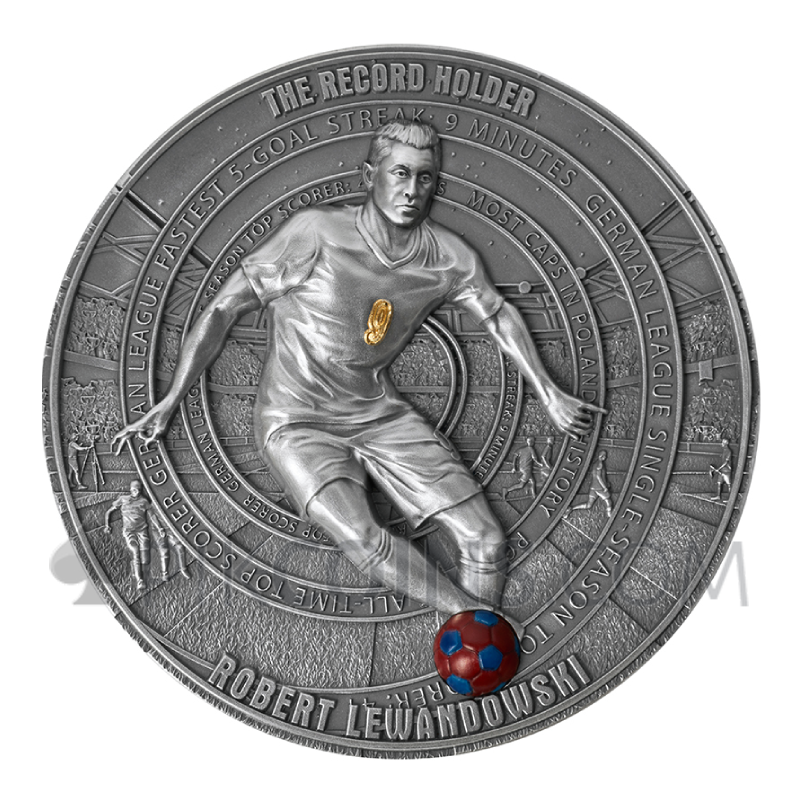 Robert Lewandowski - The Record Holder 5$ 2oz Niue 2025