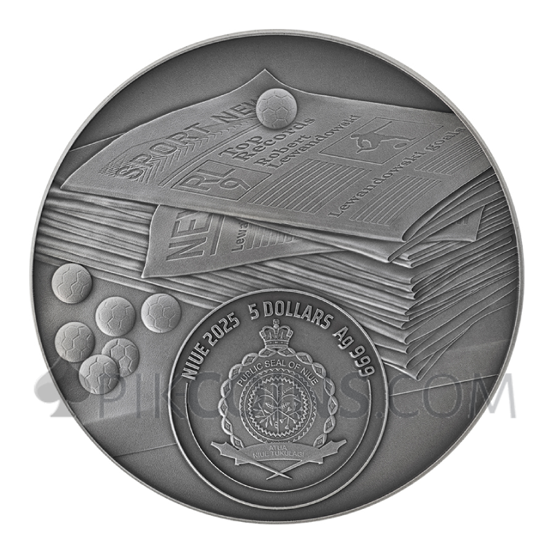 Robert Lewandowski - The Record Holder 5$ 2oz Niue 2025 - Image 2