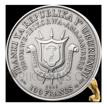 Lion - Dynamic Dimension 100 Francs CFA 5oz Burundi 2026
