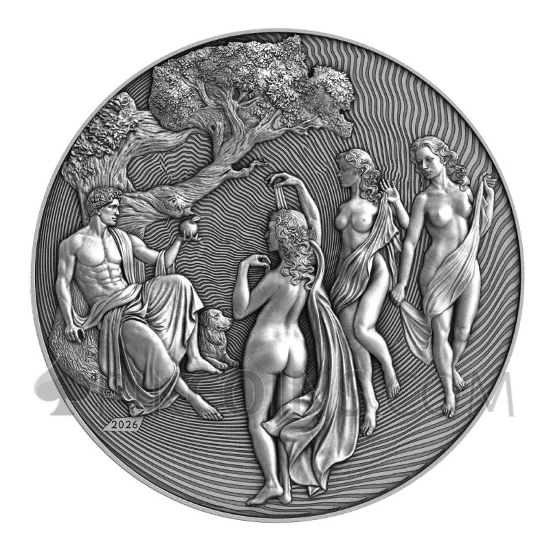Judgement of Paris - Mythos - Antique Finish 2000 Francs 2oz Cameroon 2026