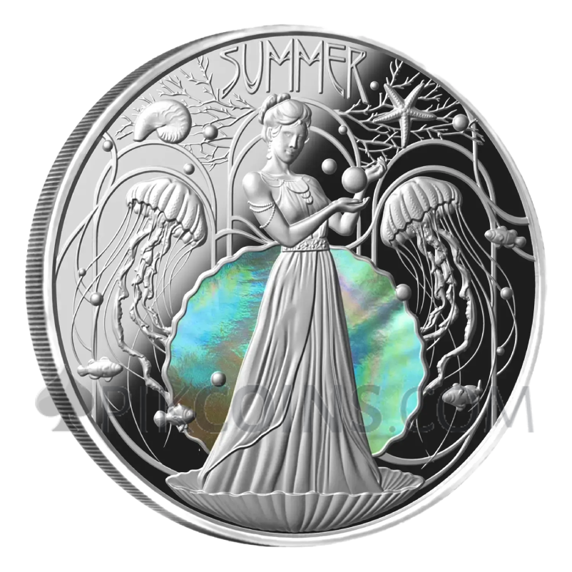 Four Seasons - 4 Coins Set 4x2$ 4x1oz Niue 2025 2026 - Image 3