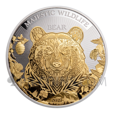 Majestic Wildlife Bear 10$ 5oz Samoa 2027