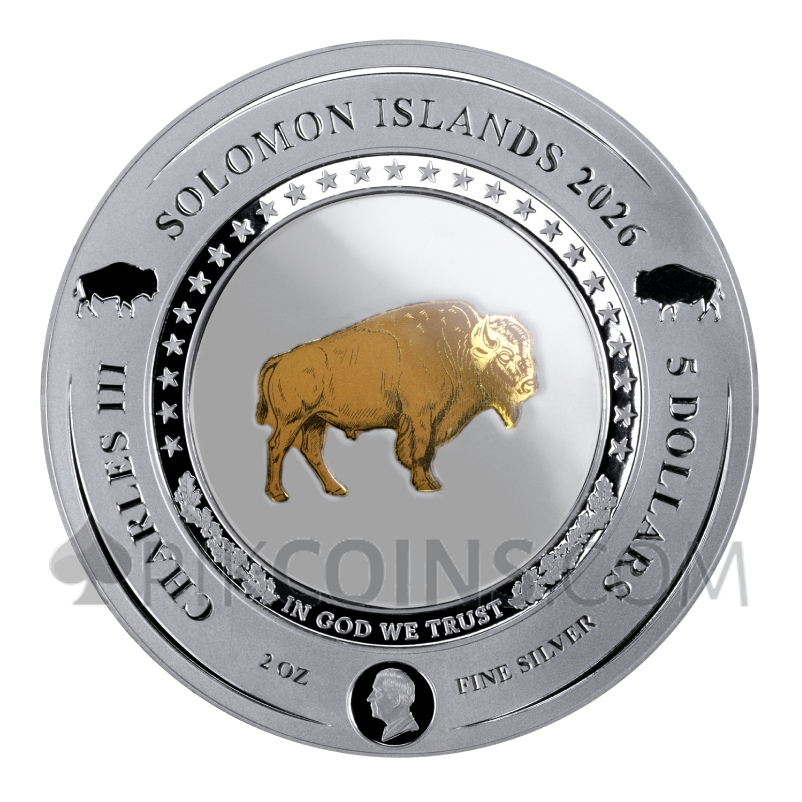 American Buffalo Gold 5$ 2oz Solomon Islands 2026 - Image 2
