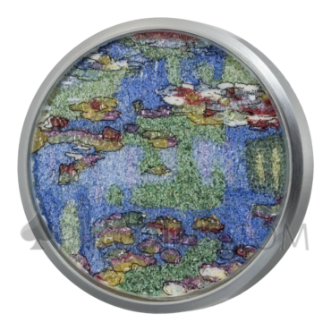 Claude Monet Water Lilies - Crystal Art 2000 Francs 10g Cameroon 2026