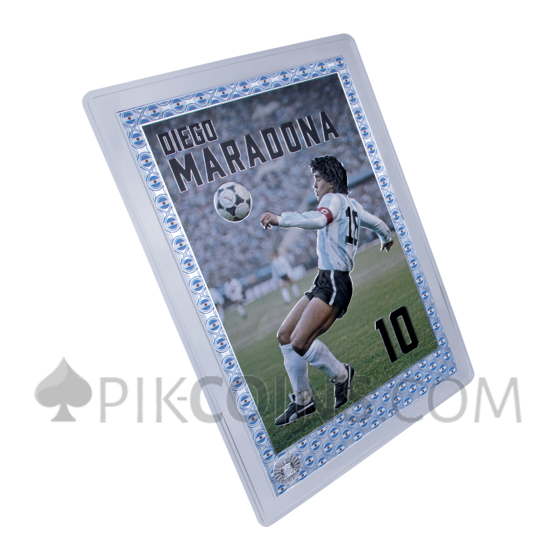 Diego Maradona Poster 5$ 1oz Samoa 2027 - Image 3