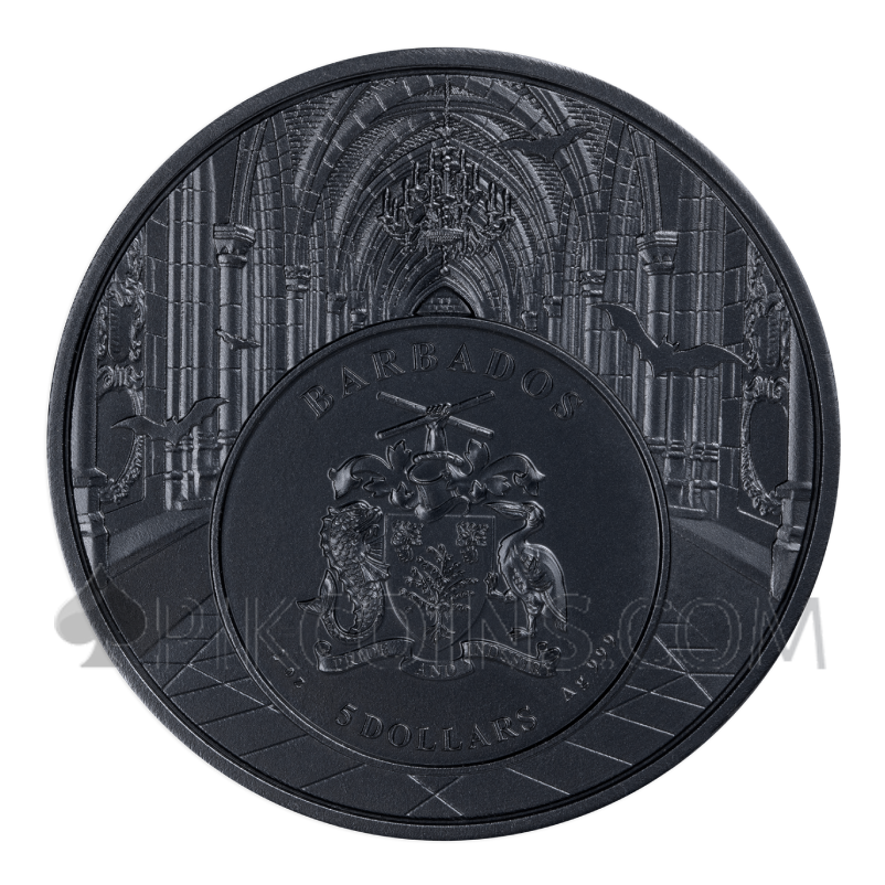 Dracula Awakens in the Dark 5$ 2oz Barbados - Image 3