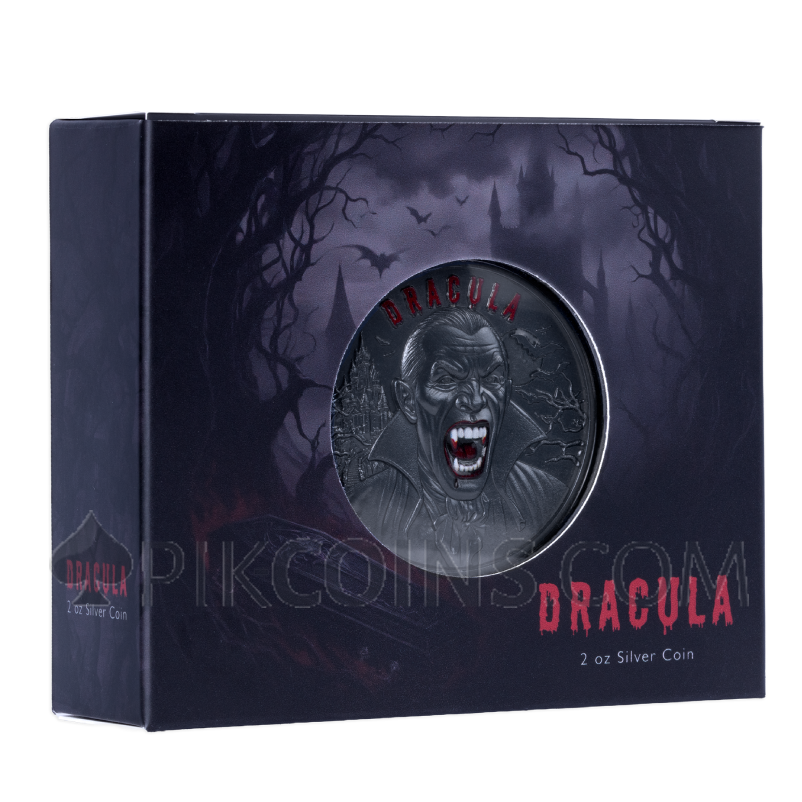 Dracula Awakens in the Dark 5$ 2oz Barbados - Image 4