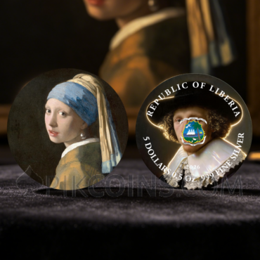 Girl with a Pearl Earring 5$ 0,5oz Liberia 2026
