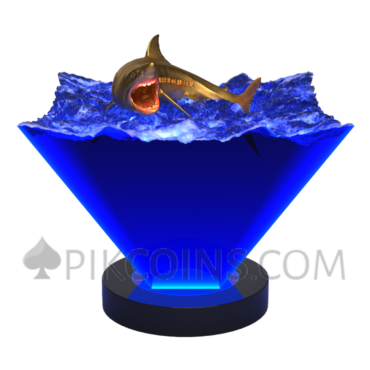 Great White Apex of the Deep Gold Gilded 1$ 4g Liberia 2027