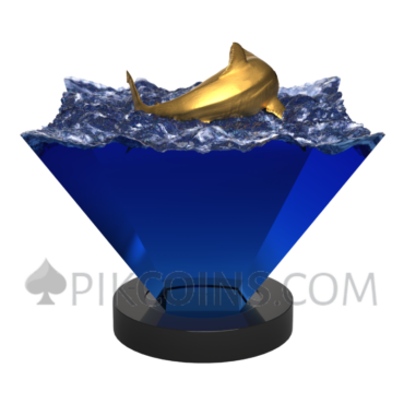 Great White Apex of the Deep Gold Gilded 1$ 4g Liberia 2027