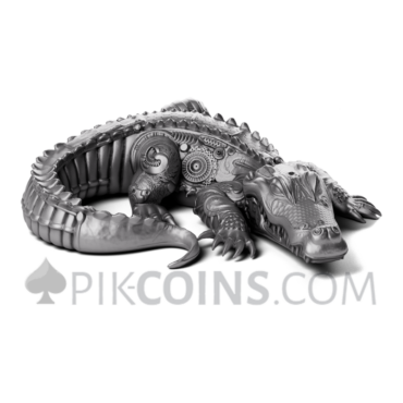 Gustave Crocodile Antique Finish 2000 Francs 2oz Cameroon 2027