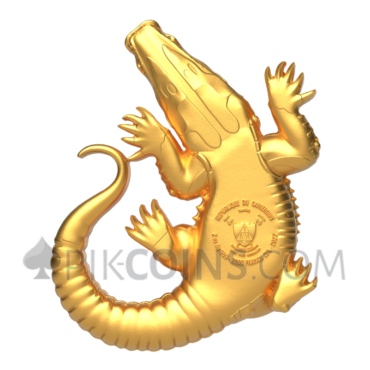 Gustave Crocodile Gold Gilded 2000 Francs 2oz Cameroon 2027