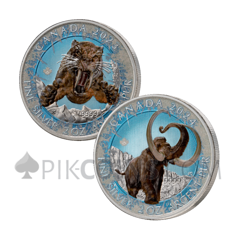 Ice Age Mysterious Rhodium Set 2x10$ 2x2oz Canada 2023-2024