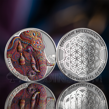 Indian Elephant - Patterns of the World 2000 Francs 2oz Cameroon 2026