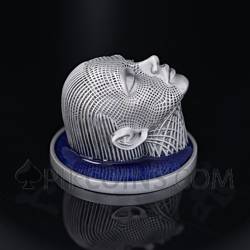 Lady Waterfall - Wireframe Art 2$ 2oz Niue 2026 - Image 5