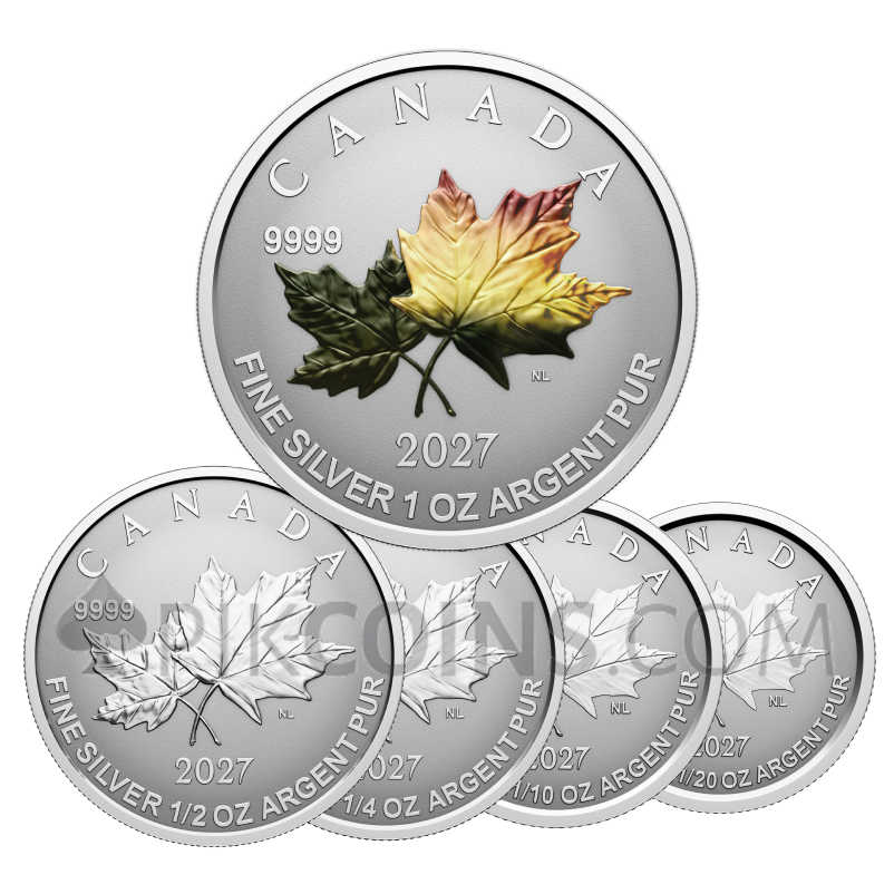 Maple Leaf Set 1-5$ 1/20-1oz Canada 2027