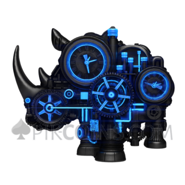 Mech Rhino Antique Finish 2000 Francs 2oz Cameroon 2027
