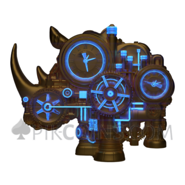 Mech Rhino Gold Gilded 2000 Francs 2oz Cameroon 2027