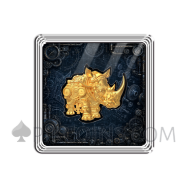 Mech Rhino Gold Gilded 2000 Francs 2oz Cameroon 2027