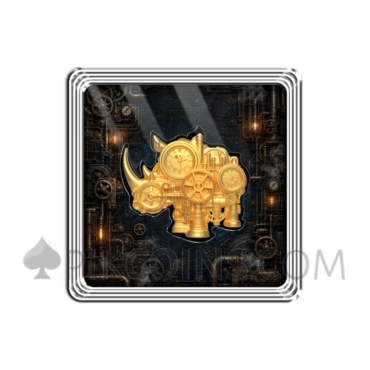 Mech Rhino Gold Gilded 2000 Francs 2oz Cameroon 2027