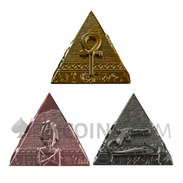 Pyramids of Giza - 3-coin set 200 Francs 1oz, 2oz, 3oz Djibouti 2027