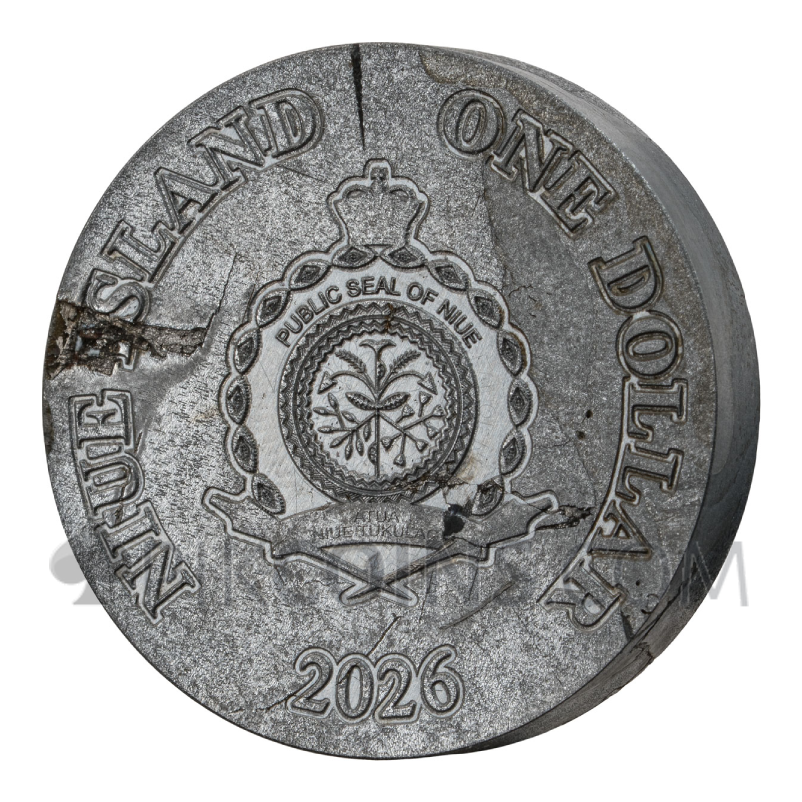 Sikhote-Alin Meteorite - Out of Space 1$ 23-26g Meteorite Coin Niue 2026 - Image 2